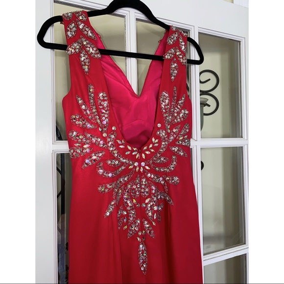 Pink Mermaid Style Prom Dress - Picture 3 of 6